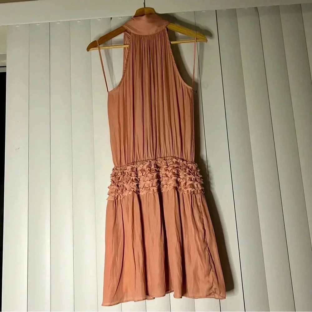 NWT DO+BE Powder Rose Smocked Mini Dress